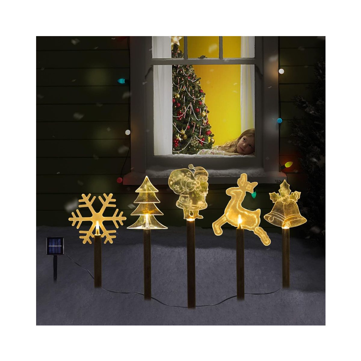 Luces solares de Navidad para Exteriores