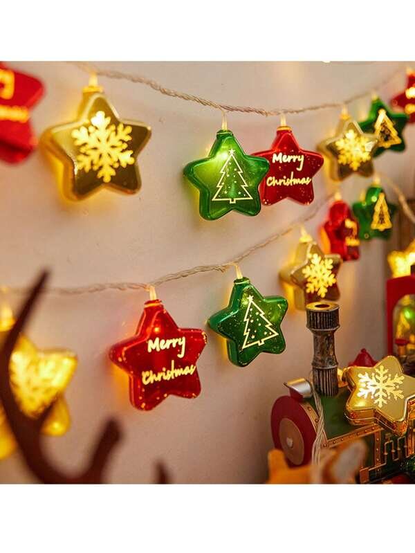 Guirnalda de luces de estrella navidad