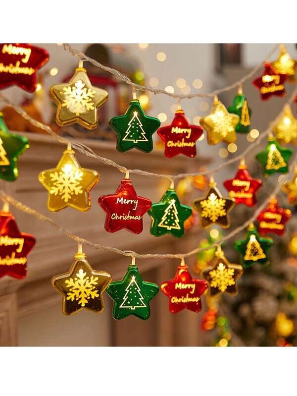 Guirnalda de luces de estrella navidad