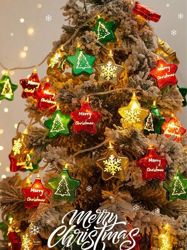 Guirnalda de luces de estrella navidad