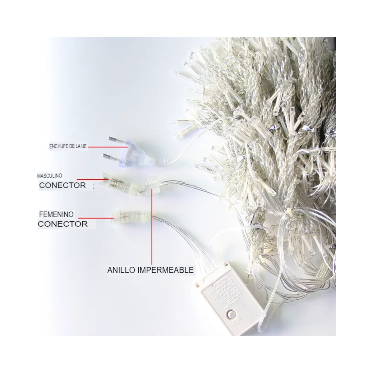 Luces de cortina para exteriores 3x2M