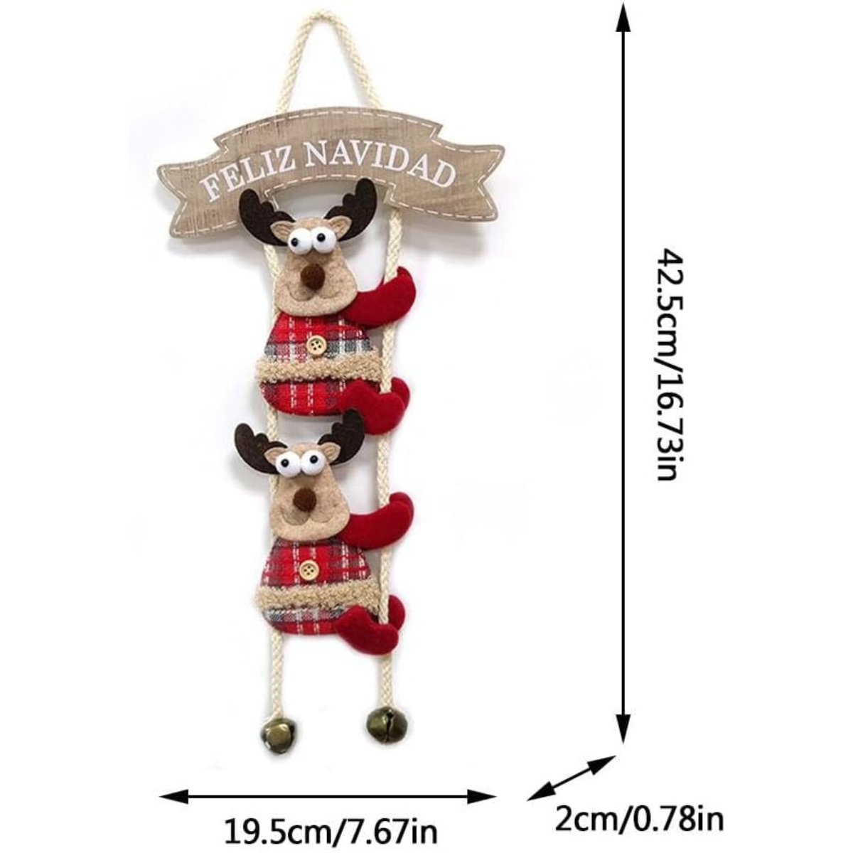 8 Adornos dobles colgante para Navidad