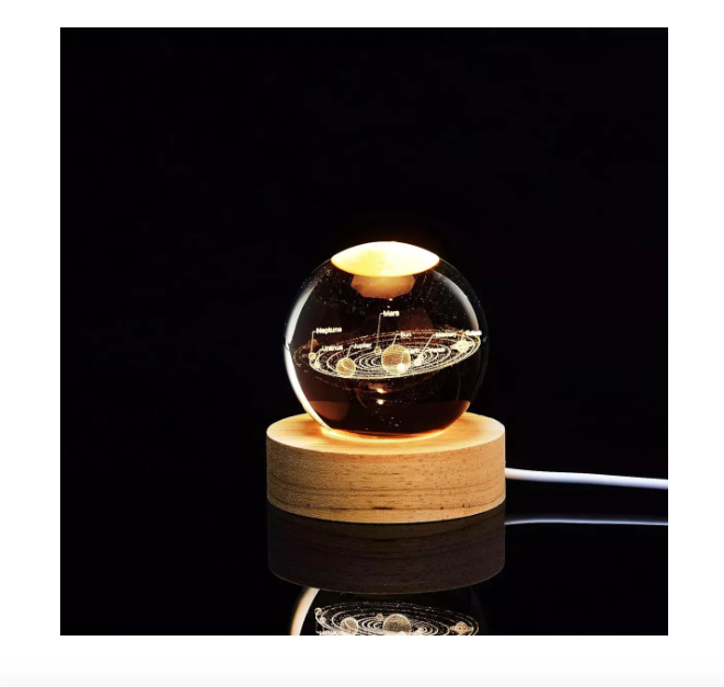 Cristal Navidad Sistema Solar Bola