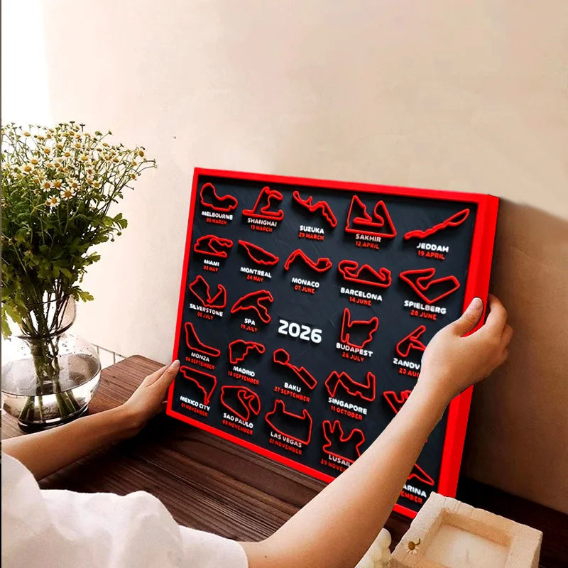 Calendario F1 2026 Cuadro 3D