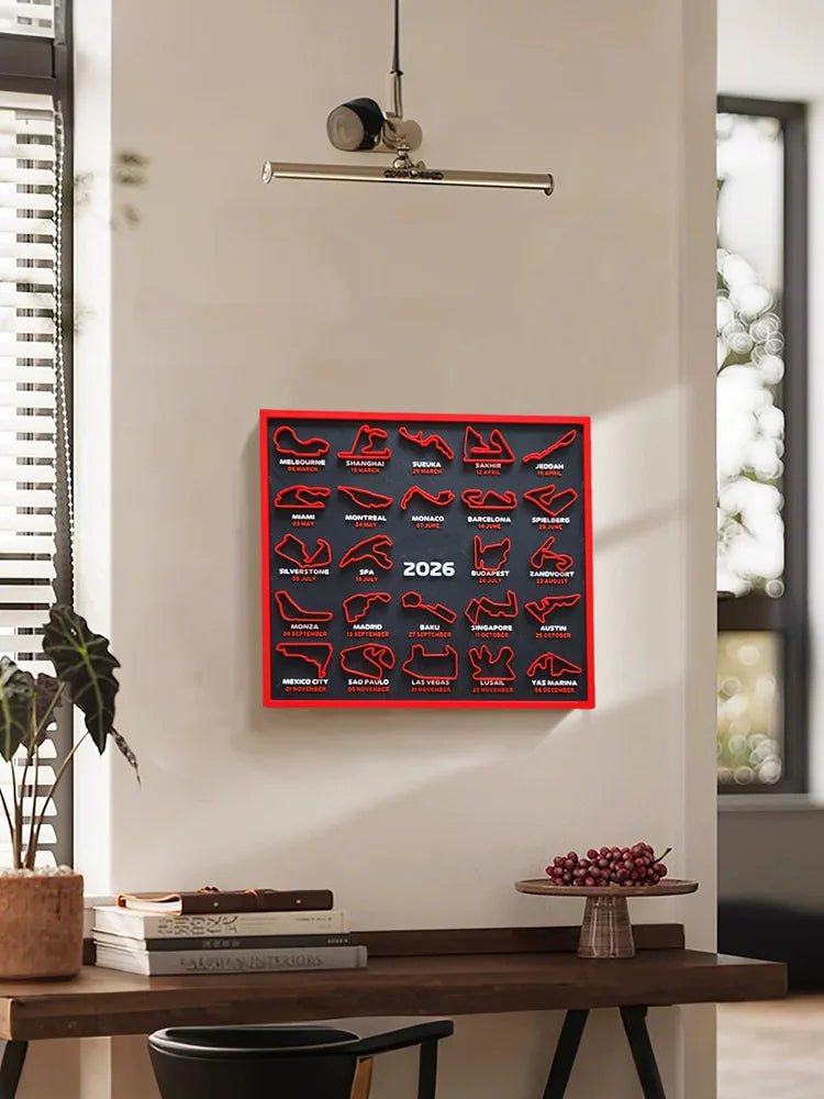 Calendario F1 2026 Cuadro 3D